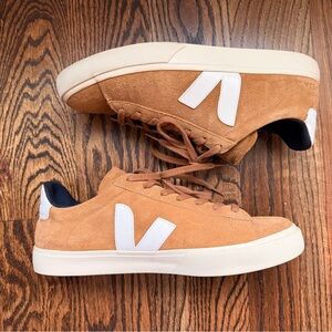 Men's Veja Campo Suede Casual Sneakers in Camel Pierre